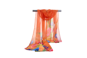 Female dyeing color chiffon scarf wholesale