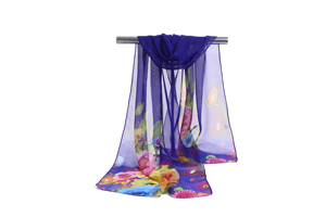 Female dyeing color chiffon scarf wholesale