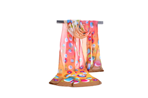 Female circle pattern chiffon scarf wholesale