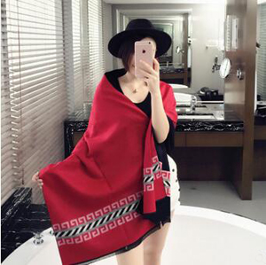 Imitation cashmere thick double color scarf shawl wholesale