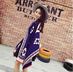 Plum flower pattern V alphabet imitation cashmere scarf wholesale