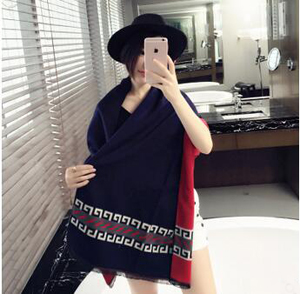 Imitation cashmere thick double color scarf shawl wholesale