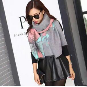 Female sunflower printing warm imitation cashmere scarf wholesale