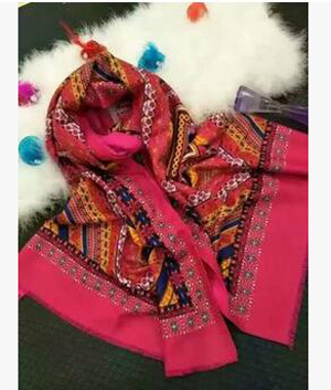 Female national wind scarf imitation cashmere shawl wholesale
