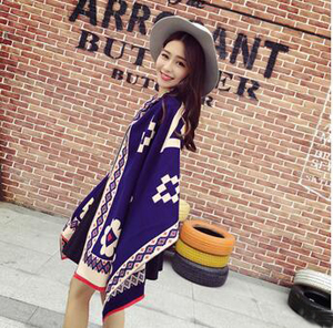 Female plum blossom design V alphabet imitation cashmere scarf wholesale