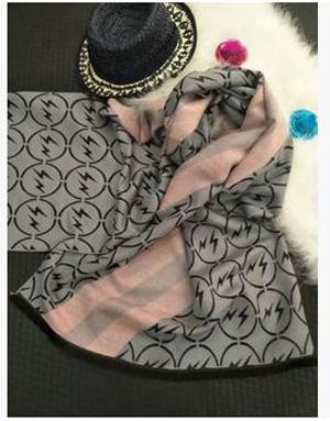 Imitation cashmere lightning pattern thick long joker scarf wholesale