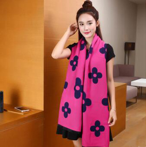 Flower design imitation cashmere scarf wholesale