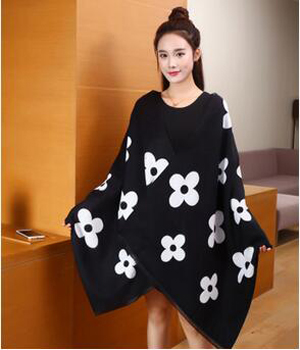 Flower design imitation cashmere scarf wholesale