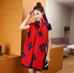 Flower design imitation cashmere scarf wholesale