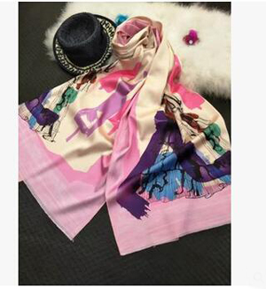 High-end digital printing Paris imitation cashmere scarf wholesale