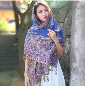 Bohemia  national wind cotton long round dual-use scarf wholesale