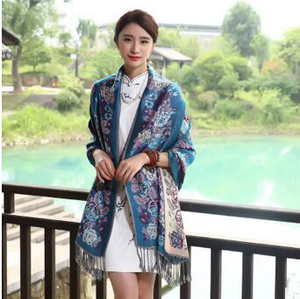 Joker long travel thin cotton national wind scarf wholesale