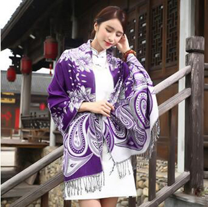 National wind jacquard tassel scarf wholesale