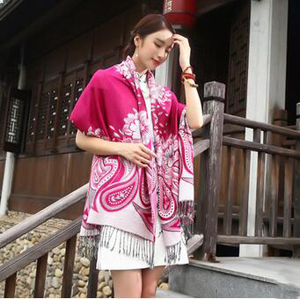 National wind jacquard tassel scarf wholesale