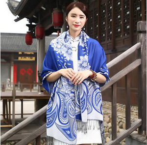 National wind jacquard tassel scarf wholesale