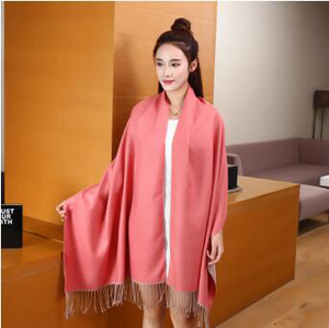 Flash imitation cashmere double-sided pure color scarf wholesale