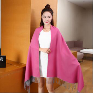 Flash imitation cashmere double-sided pure color scarf wholesale