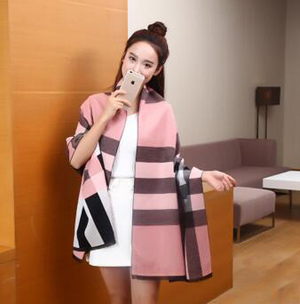Imitation wool female plaid scarves wholesale