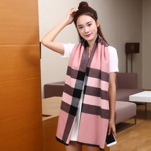 Imitation wool female plaid scarves wholesale