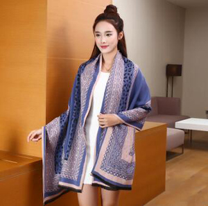 Imitation cashmere female two-sided dual-use scarf wholesale