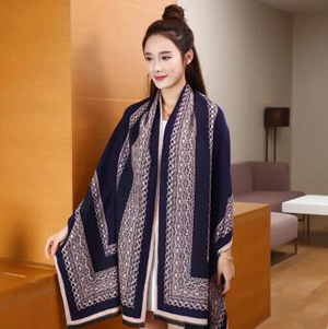 Imitation cashmere female two-sided dual-use scarf wholesale