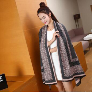 Imitation cashmere female two-sided dual-use scarf wholesale