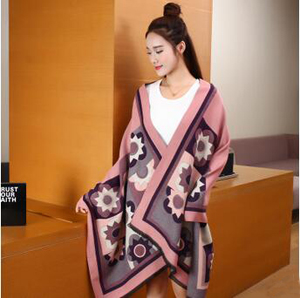 Female sunflower imitation cashmere scarf wholesale