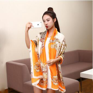 Female emulation silk seaside bask scarf wholesale