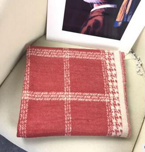 Grid double-sided imitation cashmere female scarf wholesale