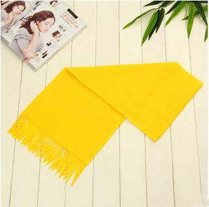 Pure color double face China spring festival gift bright red scarf wholesale