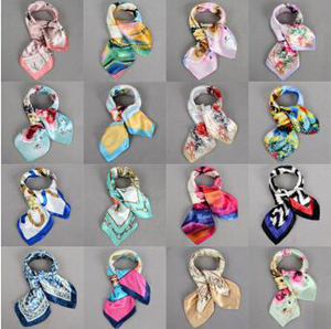 Professional women scarves small squares tie scarf wholesale