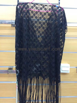 Female pure color lace shawls scarf wholesale