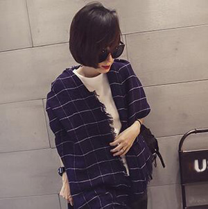Large lattice fringe imitation cashmere scarf wholesale