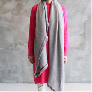 Imitation wool pure color plaid scarves wholesale