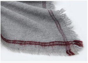 Imitation wool pure color plaid scarves wholesale