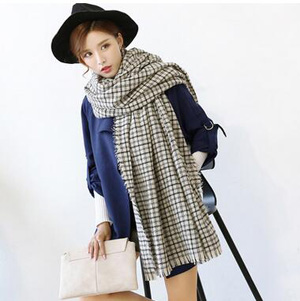 Grid imitation cashmere shawl wholesale