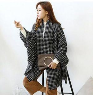 Grid imitation cashmere shawl wholesale