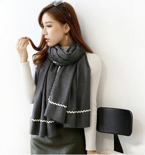 Plain embroidered folk cotton scarf wholesale