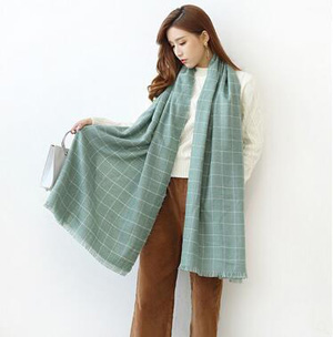 Small female plaid imitation cashmere scarves wholesale