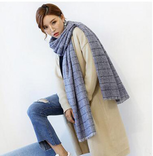 Small female plaid imitation cashmere scarves wholesale