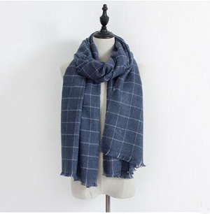 Small female plaid imitation cashmere scarves wholesale