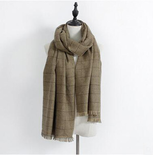 Small female plaid imitation cashmere scarves wholesale