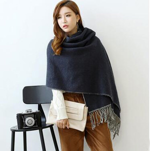 Tassel double face imitation cashmere scarf wholesale