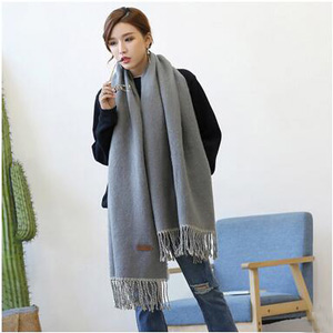 Tassel double face imitation cashmere scarf wholesale