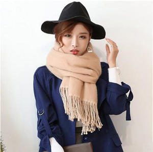 Tassel double face imitation cashmere scarf wholesale