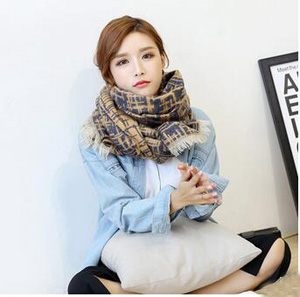 Geometric figure imitation cashmere shawl scarf wholesale