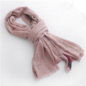 Pure color elastic fold cotton scarf wholesale