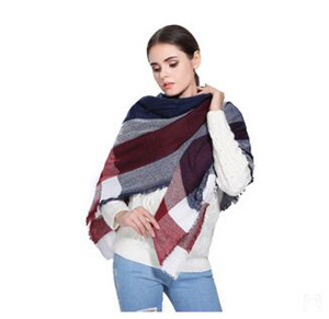 Joker warm plaid burrs scarf wholesale