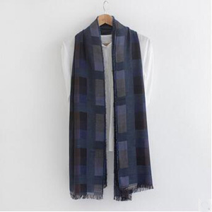 Double check cotton linen scarf wholesale