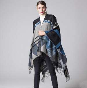 Bohemia chaddar tassel fork cape scarf wholesale